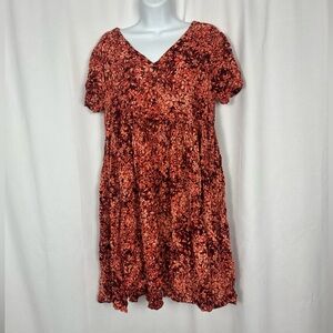 Woman Within short sleeve button front dress 14W
